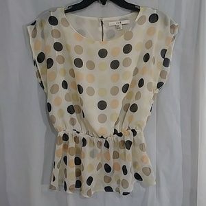Forever 21 Polka Dot Sleeveless Blouse